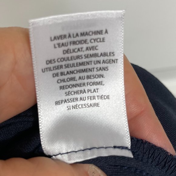 1901 Nordstrom Navy Side Zip Tapered Cropped Leg Pants - Picture 5 of 6